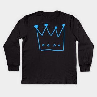 DOM'S CROWN ! (Blue) Kids Long Sleeve T-Shirt